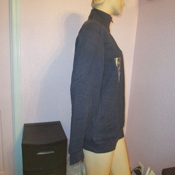 IZOD Mens Classic Quarter Zip Rugby Pullover Sweater Size M Peacoat Blue NWT - Picture 6 of 10